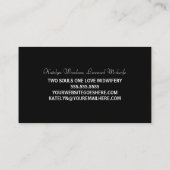 Zwangerschap in het zwart Wit Visitekaartje (Achterkant)