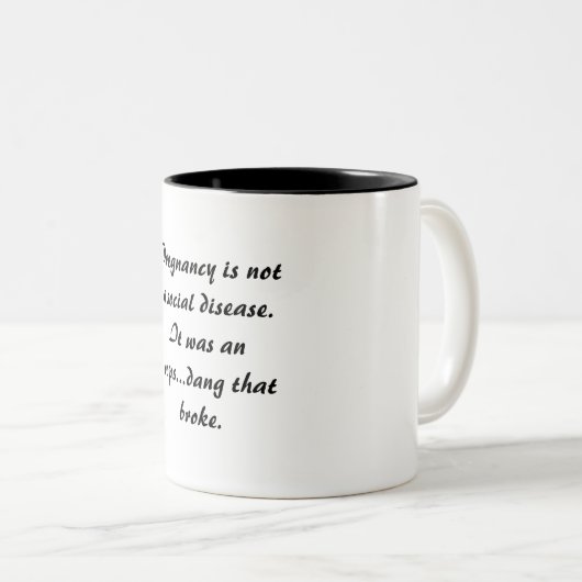 Zwangerschap is geen sociale mok (Voorkant rechts)