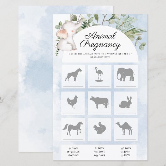 Zwangerschap Jongen Baby shower (Voorkant / Achterkant)