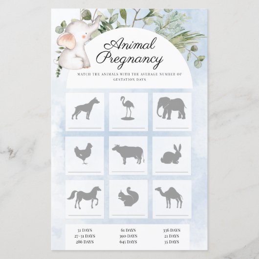 Zwangerschap Jongen Baby shower (Voorkant)