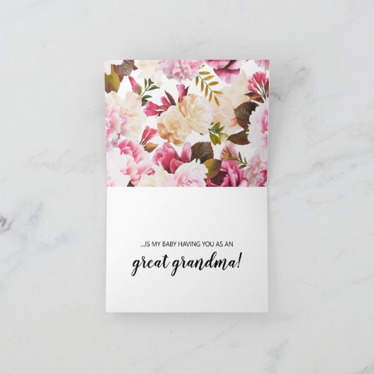 Zwangerschap Kaart voor oma (Binnen)