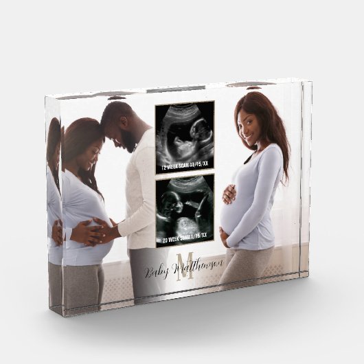 Zwangerschap Keepomwille 4 foto's Monogram Initiaa (Links)