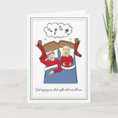 Zwangerschap Kerst Kaarten - BLONDE Silent Nights (Voorkant)