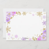 Zwangerschap kerstfoto Kaart Floral (Achterkant)