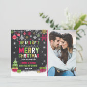 Zwangerschap kerstfoto Rode kaart (Staand voorkant)