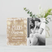 Zwangerschap kerstfotokaart Rustic Aankondiging (Staand voorkant)