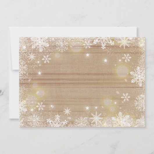 Zwangerschap kerstfotokaart Rustic Aankondiging (Achterkant)