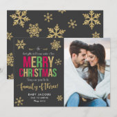 Zwangerschap kerstfoto's Eenvoudig Feestdagenkaart (Voorkant / Achterkant)