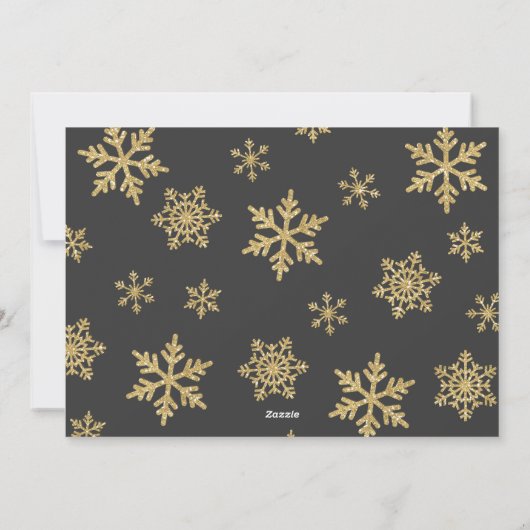 Zwangerschap kerstfoto's Eenvoudig Feestdagenkaart (Achterkant)