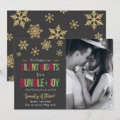 Zwangerschap kerstfoto's Eenvoudig Feestdagenkaart (Voorkant / Achterkant)