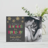 Zwangerschap kerstfoto's Eenvoudig Feestdagenkaart (Staand voorkant)