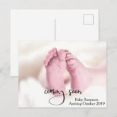 Zwangerschap Kind Komt Binnenkort Aankondiging Voe Briefkaart (Voorkant / Achterkant)