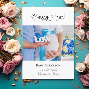 Zwangerschap komt binnenkort zwangere baby foto bl aankondiging