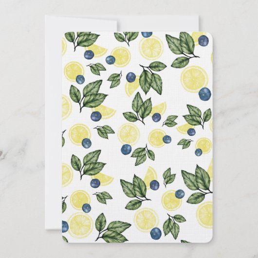 Zwangerschap Lemon Blueberry Aankondiging (Achterkant)