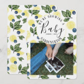 Zwangerschap Lemon Blueberry Aankondiging (Voorkant / Achterkant)