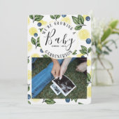 Zwangerschap Lemon Blueberry Aankondiging (Staand voorkant)