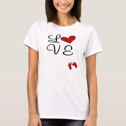 Zwangerschap Liefde Moederschap T-shirt (Voorkant)