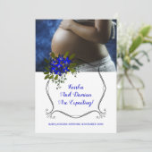 Zwangerschap: lusteloosheid en Paarse bloem Aankondiging (Staand voorkant)