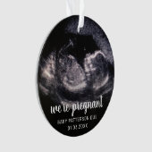Zwangerschap Maak ultrageluid Sonogram Foto Ornament (voorkant)