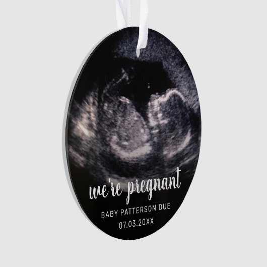 Zwangerschap Maak ultrageluid Sonogram Foto Ornament (voorkant)