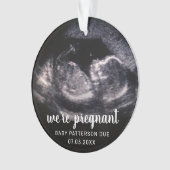 Zwangerschap Maak ultrageluid Sonogram Foto Ornament (voorkant)