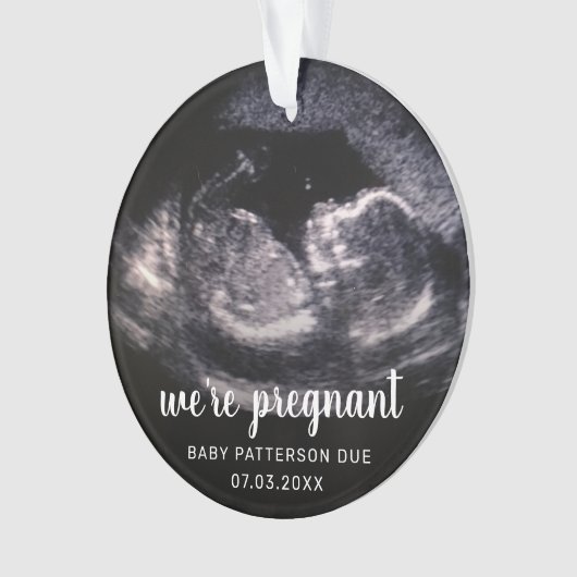 Zwangerschap Maak ultrageluid Sonogram Foto Ornament (voorkant)