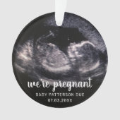 Zwangerschap Maak ultrageluid Sonogram Foto Ornament (voorkant)