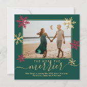 Zwangerschap met groene en rode foto's aankondiging (Voorkant)