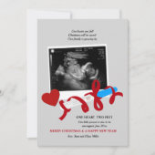 Zwangerschap met kerstfeestdagen - aankondiging (Voorkant)