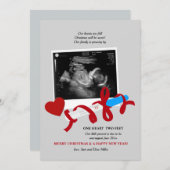 Zwangerschap met kerstfeestdagen - aankondiging (Voorkant / Achterkant)