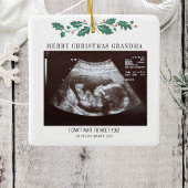 Zwangerschap met kerstmis Ultrasound Foto Grandma Keramisch Ornament