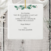 Zwangerschap met kerstmis Ultrasound Foto Grandma Keramisch Ornament