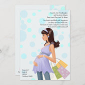 Zwangerschap moeder (jongen) Aankondiging (Voorkant / Achterkant)