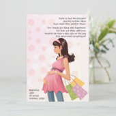 Zwangerschap moeder (meisje) Aankondiging (Staand voorkant)