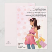 Zwangerschap moeder (meisje) Aankondiging (Voorkant / Achterkant)