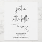 Zwangerschap Nieuwe Baby onderweg Aankondiging moe Wijn Etiket (Enkel label)