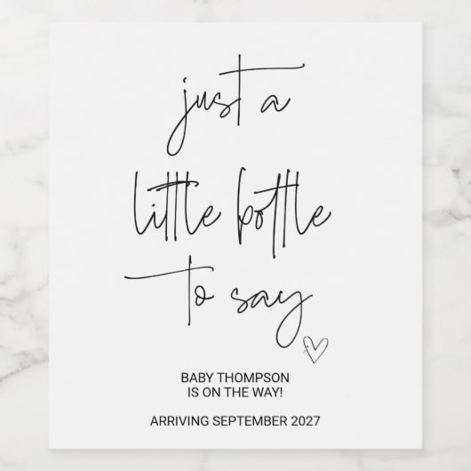 Zwangerschap Nieuwe Baby onderweg Aankondiging moe Wijn Etiket (Enkel label)