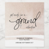 Zwangerschap Nieuwe baby onderweg kondigen moeder  Wijn Etiket (Enkel label)