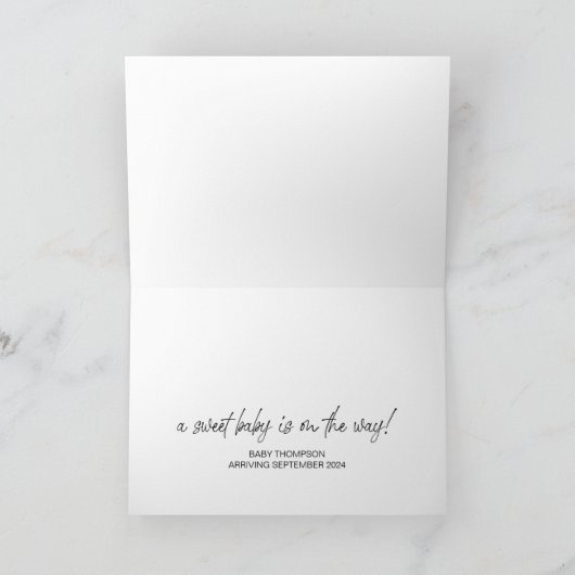 Zwangerschap Nieuwe baby onthaal voor familie en v Kaart (Binnen)