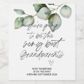 Zwangerschap Nieuwe baby Wijn Etiket (Enkel label)