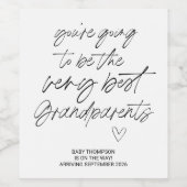 Zwangerschap Nieuwe baby Wijn Etiket (Enkel label)