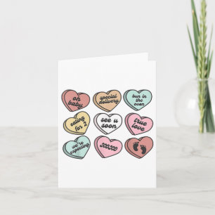 Zwangerschap Nieuwe Moeder Snoep Hart Liefdevolle Kaart