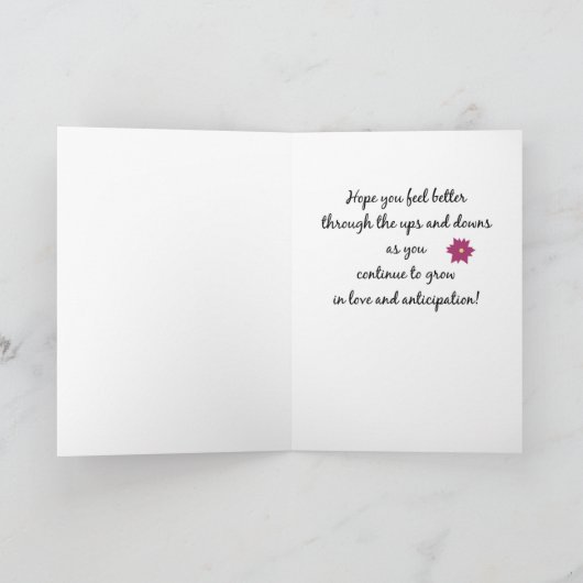 Zwangerschap Ondersteuning en aanmoediging Leuke O Kaart (Binnen)