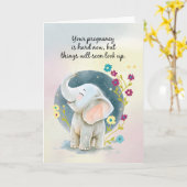 Zwangerschap Ondersteuning en aanmoediging Leuke O Kaart (Gele Bloem)