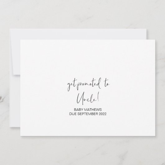 Zwangerschap onthullen Broeder Baby Aankondiging K (Achterkant)