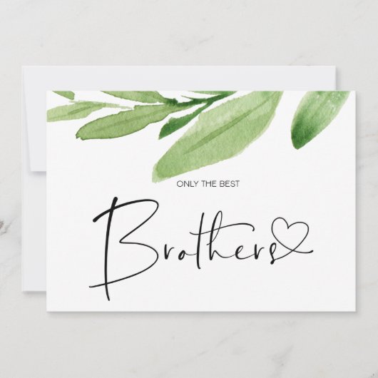 Zwangerschap onthullen broer nieuwe baby groen kaart (Voorkant)