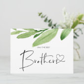 Zwangerschap onthullen broer nieuwe baby groen kaart (Staand voorkant)