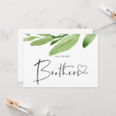 Zwangerschap onthullen broer nieuwe baby groen kaart (Voorkant / Achterkant in situ)