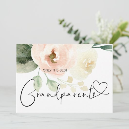 Zwangerschap onthullen Grootouders Nieuwe Baby Roz Kaart (Staand voorkant)