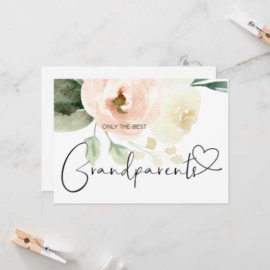 Zwangerschap onthullen Grootouders Nieuwe Baby Roz Kaart (Voorkant / Achterkant in situ)